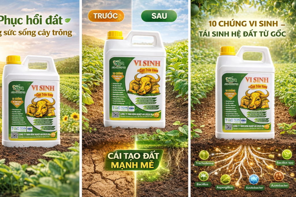 vi sinh con trâu vàng